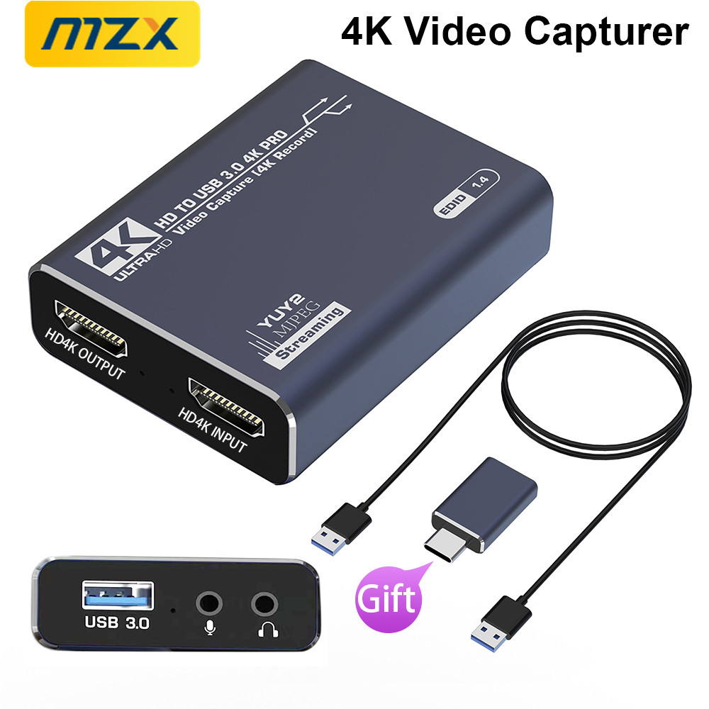 Capture Card Hdmi - Papan kartu perekam Video MZX 4K,