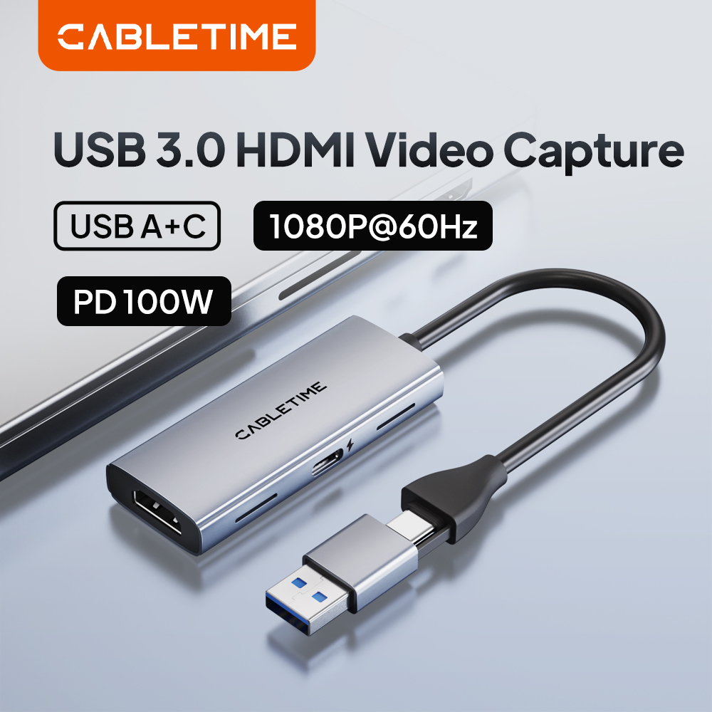 Capture Card Hdmi - CABLETIME USB 3.0 HDMI Kartu Pengambilan