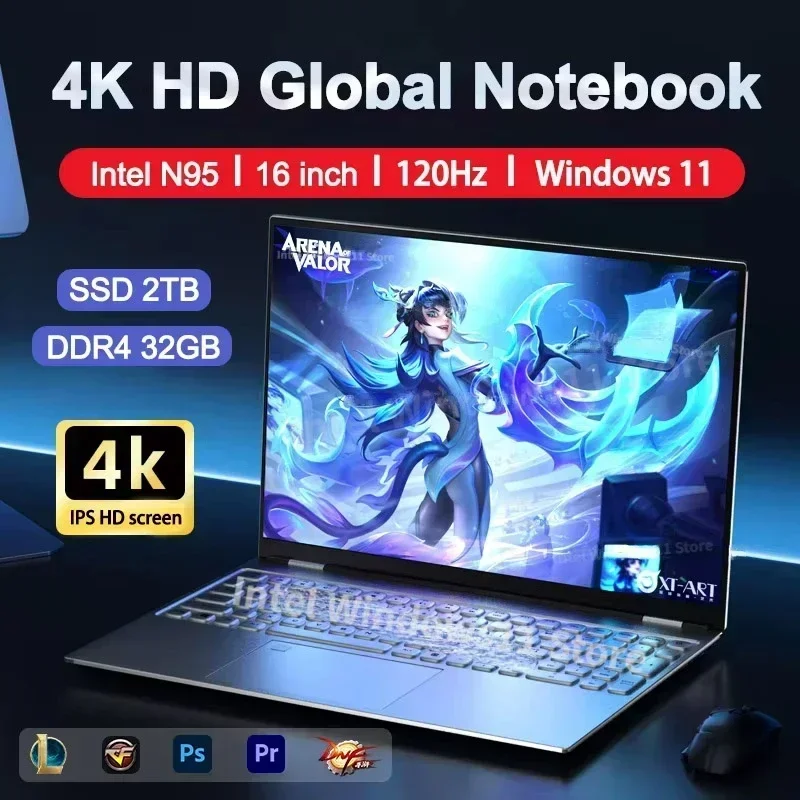 Pc Gaming Notebook - Laptop BARU Intel N95 Layar 4K