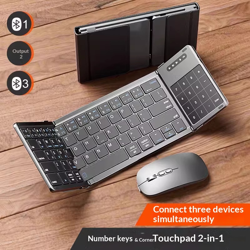 Wireless Gaming Mouse - Keyboard Bluetooth Nirkabel Mengzu Tri Fold