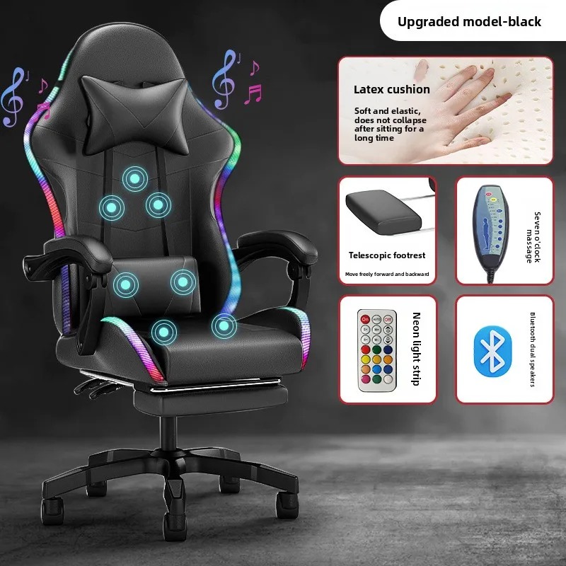 Gaming Speaker - Kursi Gaming dengan Lampu, Speaker Bluetooth,