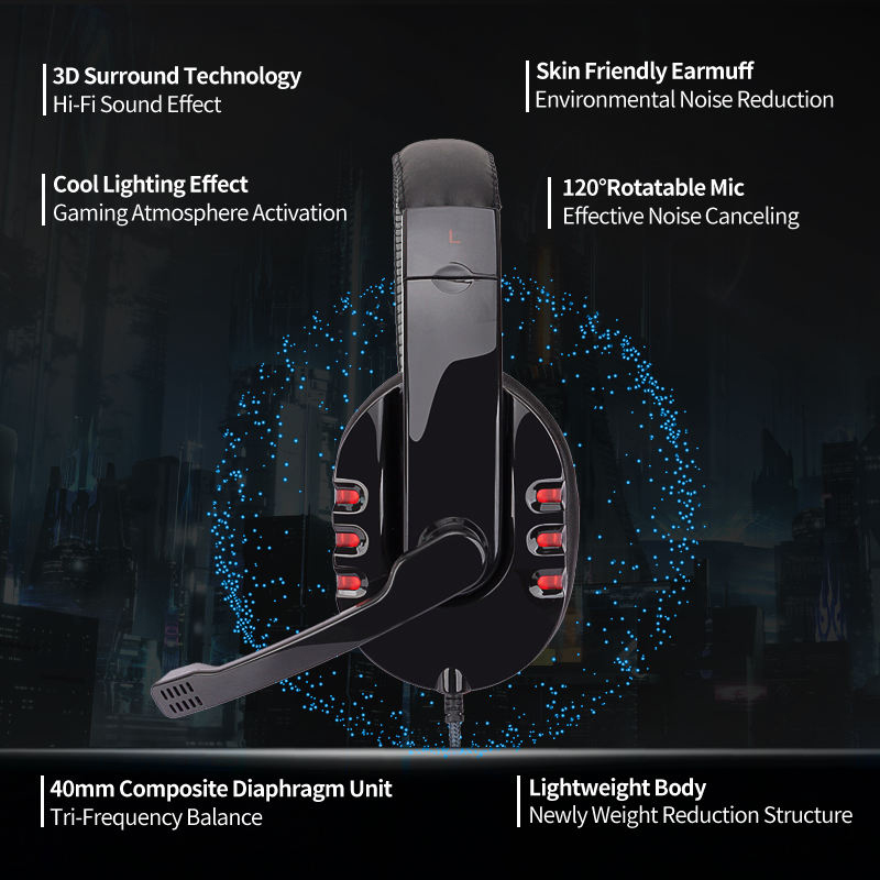Headset Gaming 722, cocok untu - Pc Gaming Online ulasan dan harga