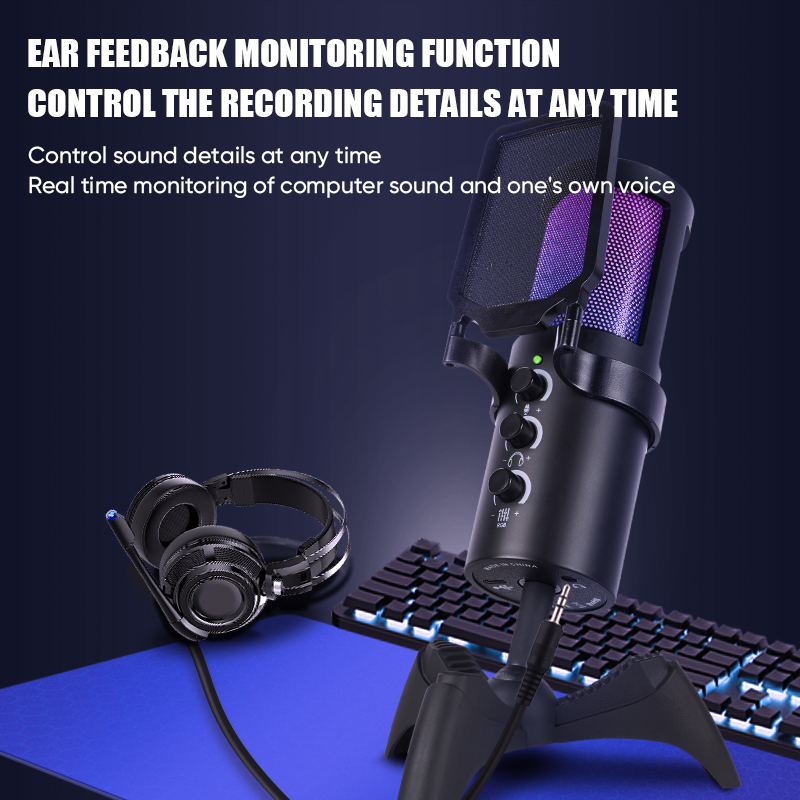 FUHAM MV9 RGB Gaming USB Conde - Pc Gaming Online ulasan dan harga